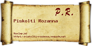 Piskolti Rozanna névjegykártya
